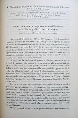 Seller image for Sopra una nuova importante modificazione della Ballungs - Reaktion di Mller. for sale by Hesperia Libros