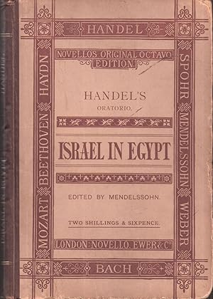 Bild des Verkufers fr Israel in Egypt, a Sacred Oratio in Vocal Score zum Verkauf von Aullay Books