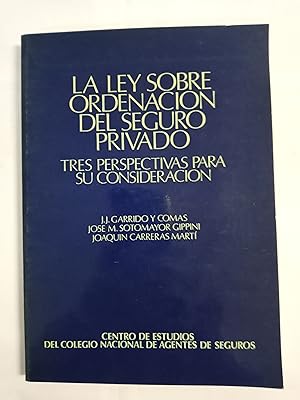 Imagen del vendedor de LA LEY SOBRE ORDENACION DEL SEGURO PRIVADO a la venta por Gibbon Libreria