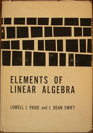 Imagen del vendedor de Elements of Linear Algebra a la venta por Cloud Chamber Books