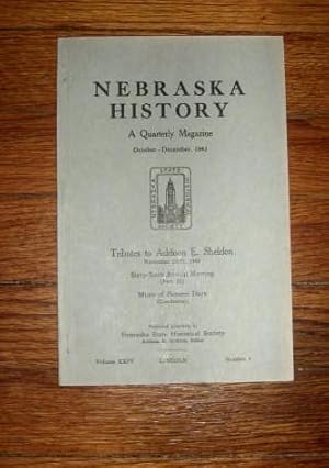 Seller image for Nebraska History : A Quarterly Magazine : October-December, 1943 : Volume XXIV, Number 4 (Vol. 24 #4) for sale by Friendly Used Books
