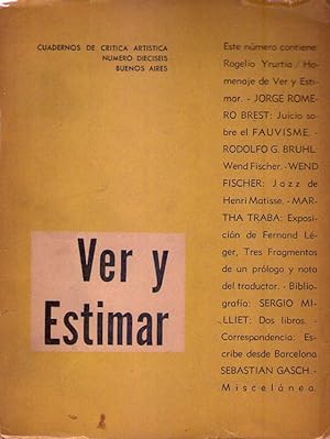 Imagen del vendedor de VER Y ESTIMAR. No. 16. Vol. IV. Marzo 1950 a la venta por Buenos Aires Libros