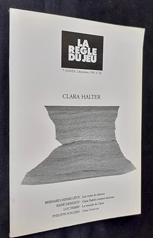 Clara Halter - La Règle du jeu -