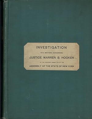 In The Assembly of The State of New York In The Matter of The Investigation of The Accusations Ag...