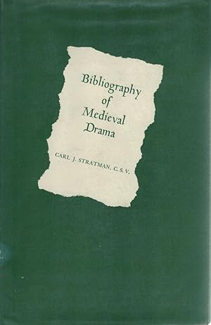 Imagen del vendedor de Bibliography of Medieval Drama a la venta por Royoung Bookseller, Inc. ABAA