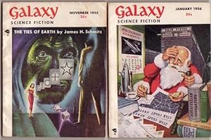 Seller image for Galaxy Science Fiction: November 1955 & January 1956 -Featuring "The Ties of Earth" in two parts by James H. Schmitz + Autofac, With Redfern on Capella XII, Warrior's Return, The Snake, The Body, The Dwindling Years, The Gravity Business, Junior, +++ for sale by Nessa Books