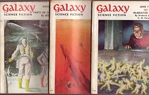 Seller image for Galaxy Science Fiction: June, July, August 1954, - 3 issues containing all 3 Installments of "Gladiator at Law" by Frederik Pohl & C. M. Kornbluth for sale by Nessa Books