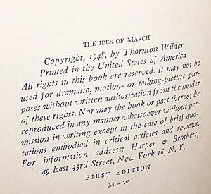 The Ides of March - First - 1948: Thornton Wilder