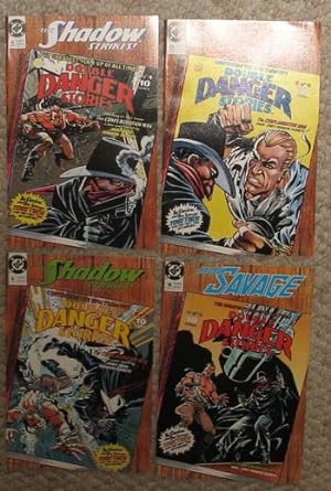 Seller image for 1st Ever Meeting of DOC SAVAGE & The SHADOW = SET of DOC SAVAGE #17,18 & SHADOW STRIKES #5,6 = CONFLAGRATION MAN! (with Mock "Double Danger Stories" Pulp cover) = ALL-NEW Original COMIC Story, DC Comics Pub. COLOR Comic Books COMPLETE 4 Issue SET for sale by Comic World