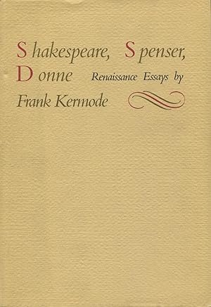 Seller image for Shakespeare, Spencer, Donne: Renaissance Essays for sale by Kenneth A. Himber