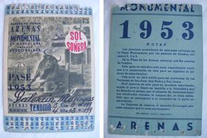 Immagine del venditore per Antigua Invitacin pase - Old Invitation : PLAZA TOROS ARENAS MONUMENTAL. Temporada 1953 - Barcelona venduto da Librera Maestro Gozalbo