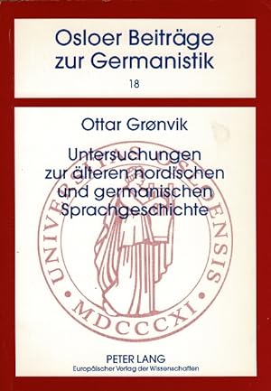 Seller image for Untersuchungen zur lteren nordischen und germanischen sprachgeschichte for sale by Rulon-Miller Books (ABAA / ILAB)