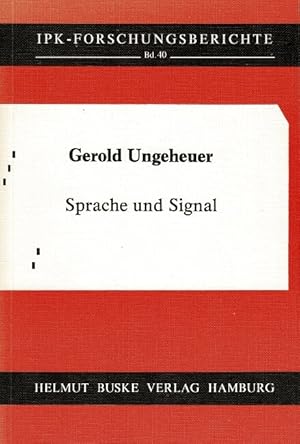 Seller image for Sprache und signal for sale by Rulon-Miller Books (ABAA / ILAB)