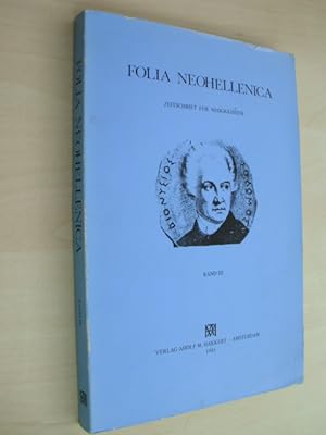 Folia Neohellenica. Zeitschrift für Neogräzistik. Band III.