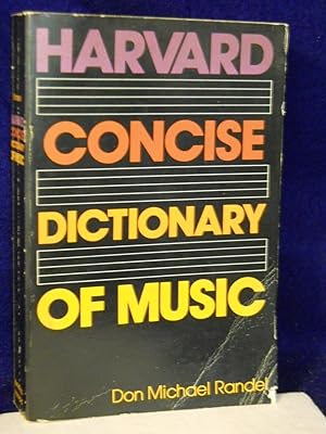 Bild des Verkufers fr Harvard Concise Dictionary of Music zum Verkauf von Gil's Book Loft
