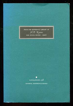 Imagen del vendedor de From the Reference Library of H. P. Kraus with Additions. Part III. Oak Knoll Books. Catalogue 258 a la venta por Between the Covers-Rare Books, Inc. ABAA