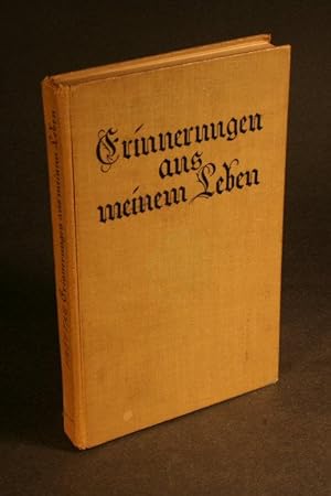 Seller image for Erinnerungen aus meinem Leben. Textrevision Lotte Blaschke for sale by Steven Wolfe Books