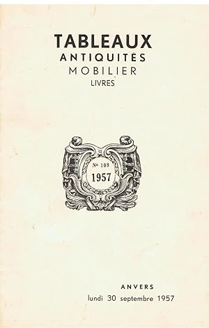 Tableaux, Antiquités, Mobilier, Livres / nr. 108 1957