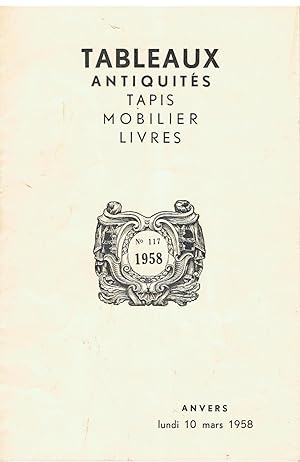 Tableaux, Antiquités, Mobilier, Livres / nr. 117 1958