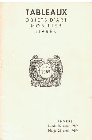 Tableaux, Objets d´Art, Mobilier, Livres / nr. 133 1959