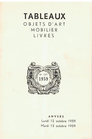 Tableaux, Objets d´Art, Mobilier, Livres / nr. 137 1959