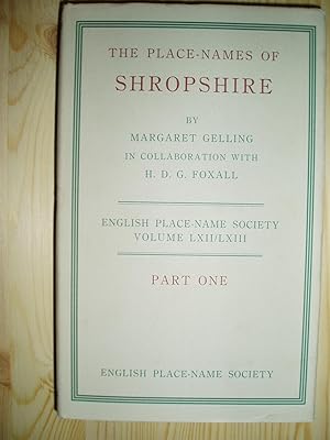 Bild des Verkufers fr The Place-names of Shropshire : Part One: The Major Namers of Shropshire zum Verkauf von Expatriate Bookshop of Denmark