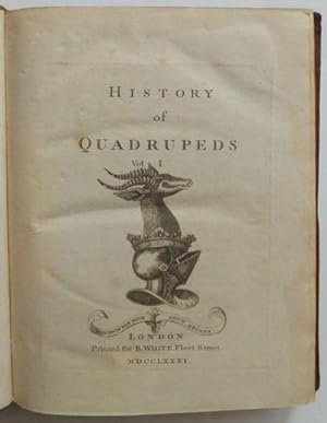 History of Quadrupeds. BOUND With Genera of British Birds. (3 Vols bound as 2, complete)