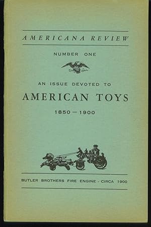 Seller image for American Toys 1850-1900 for sale by Gumshoe Books