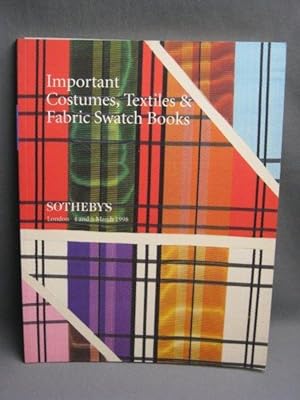 Important Costumes, Textiles & Fabric Swatch Books