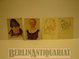 Imagen del vendedor de Konvolut von 4 Kunstpostkarten, alle aus einer Serie. a la venta por BerlinAntiquariat, Karl-Heinz Than