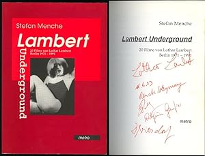 Bild des Verkufers fr Lambert Underground. 20 Filme von Lothar Lambert Berlin 1971 - 1991. zum Verkauf von Versandantiquariat Markus Schlereth