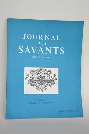 Seller image for Journal Des Savants, Juillet-Septembre 1964 for sale by Librairie Raimbeau