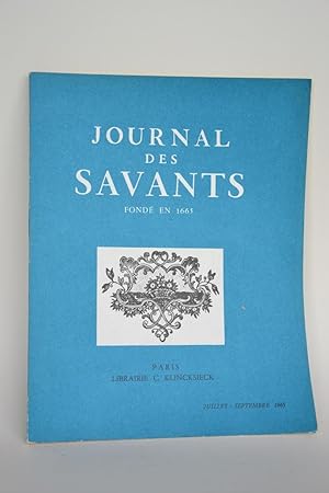 Image du vendeur pour Journal Des Savants, Juillet-Septembre 1965 mis en vente par Librairie Raimbeau