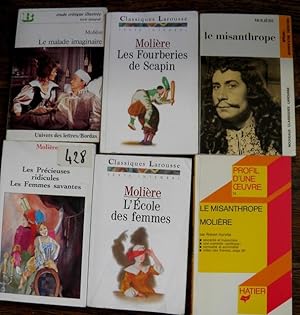 Seller image for Lot de 18 livres de Molire L'avare Dom Juan Amphitrion Le misanthrope le Bourgeois gentilhomme Le Tatuffe Les prcieuses ridicules - le malade imaginaire - L'cole des femmes le mdecin volant for sale by Des livres et vous