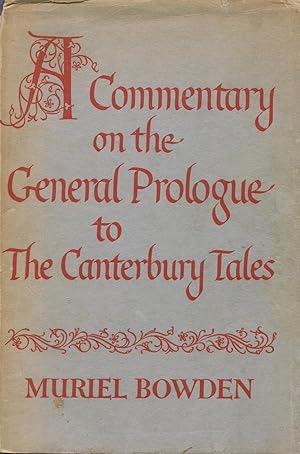 Seller image for A Commentary On The General Prologue To The Canterbury Tales for sale by Kenneth A. Himber