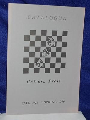 Seller image for Unicorn Press, Catalogue. Fall, 1975 - Spring 1976 for sale by Gil's Book Loft