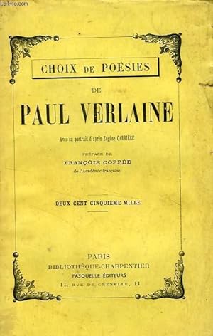Bild des Verkufers fr CHOIX DE POESIES zum Verkauf von Le-Livre