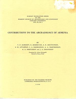 Contributions to the Archaeology of Armenia