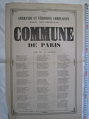 Seller image for La Grrrande et vridique complainte des membres de la Commune de Paris for sale by Expatriate Bookshop of Denmark