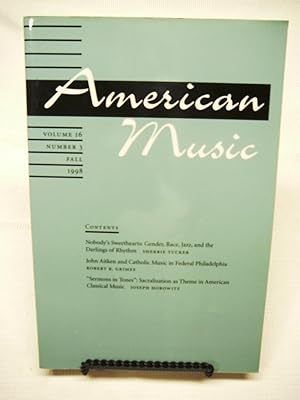 Imagen del vendedor de American Music (Volume 16, Number 3, Fall 1998 a la venta por Prestonshire Books, IOBA