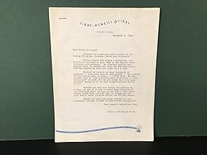 Seller image for Original 1946 RADIO BROADCAST SCRIPT - Libby, McNeill & Libby - Original Genuine Radio Script: My True Story - Episode #703 - The Ragged Cloak - December 25, 1946 for sale by Bookwood