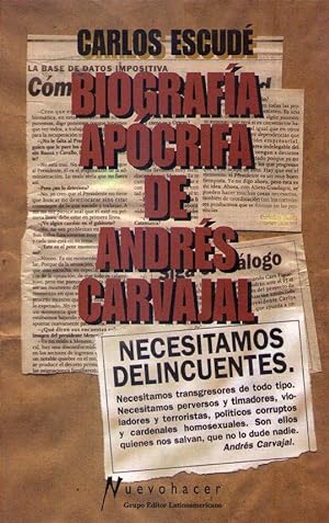 Seller image for BIOGRAFIA APOCRIFA DE ANDRES CARVAJAL for sale by Buenos Aires Libros