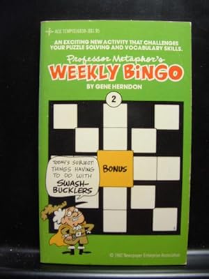 Seller image for PROFESSOR METAPHOR'S WEEKLY BINGO 2 for sale by The Book Abyss