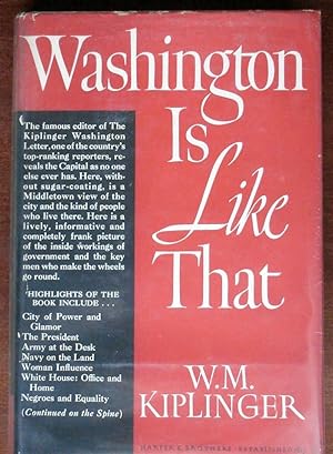 Image du vendeur pour Washington Is Like That mis en vente par Canford Book Corral