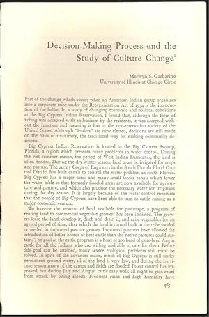 Imagen del vendedor de Decision-Making Process and the Study of Change a la venta por The Book Collector, Inc. ABAA, ILAB