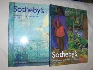 SOTHEBY`S IMPRESSIONIST AND MODERN ART . EVENING SALE - DAY SALE - 2 Bände *. London, 23 / 24 Jun...