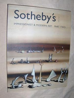 SOTHEBY`S IMPRESSIONIST AND MODERN ART PART TWO *. New York, 7 May 2003.