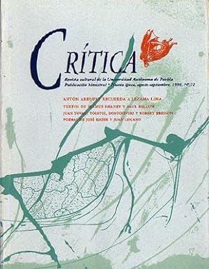 Crítica. Revista cultural de la Universidad Autónoma de Puebla. Nueva época, agosto-septiembre, 1...