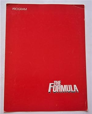 Seller image for The Formula (1980) Original Four-Page Advance Press Screening Program Publicity Promotional Film Movie (Starring George C. Scott, Marlon Brando, Marthe Keller) for sale by Bloomsbury Books
