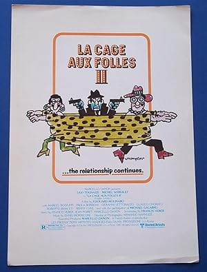 Immagine del venditore per La Cage Aux Folles II (1980) Original Two-Page Advance Press Screening Program Publicity Promotional Film Movie (Starring Ugo Tognazzi and Michel Serrault) venduto da Bloomsbury Books